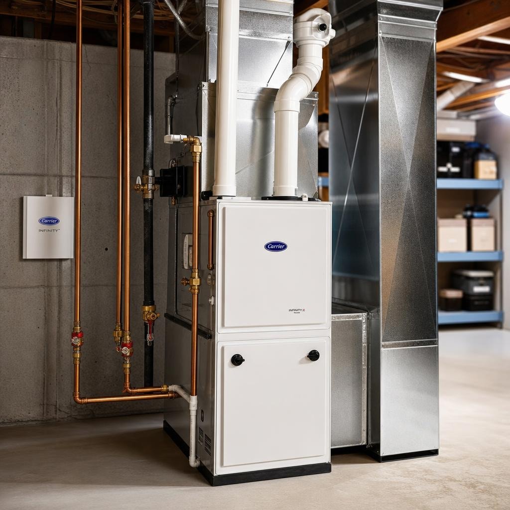 New furnace installation in a Kent, WA home